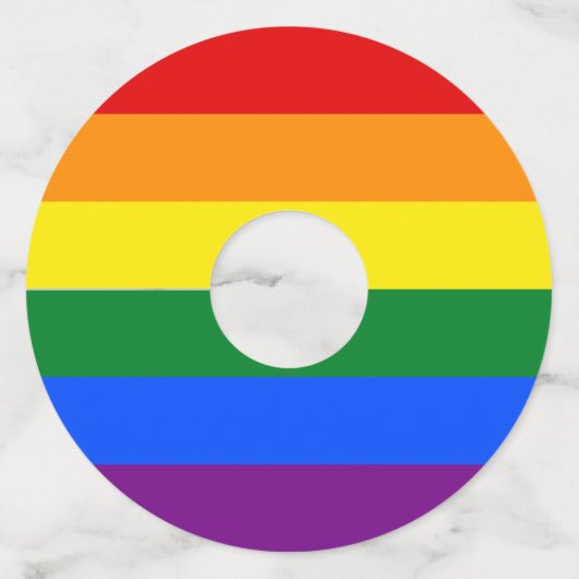 LGBT Pride Rainbow Wijnglaslabel (Voorkant)