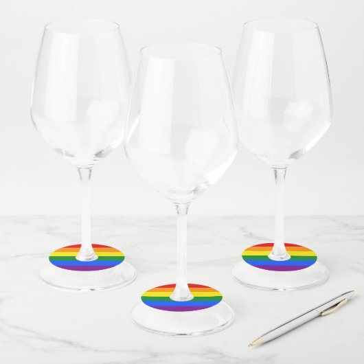 LGBT Pride Rainbow Wijnglaslabel (Set)
