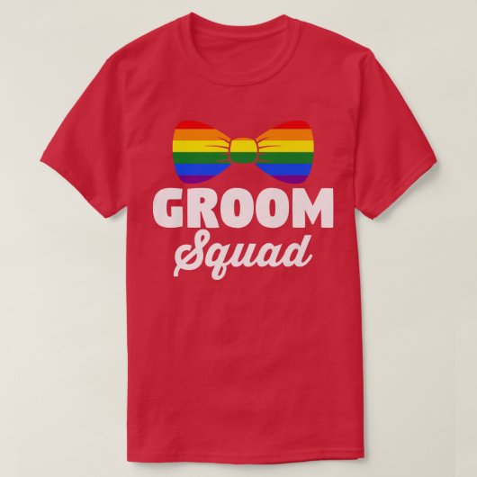 LGBT Pride RainbowBachelor PartyGay WeddingGroomT- T-shirt (Design voorkant)