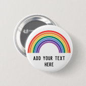 LGBT Pride regenboog aanpassen Ronde Button 5,7 Cm (Voorkant /achterkant)