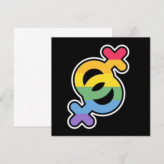 LGBT+Pride. Regenboog. Bedankkaart (Voorkant / Achterkant)