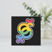 LGBT+Pride. Regenboog. Bedankkaart (Staand voorkant)