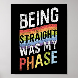 LGBT Pride regenboog die recht stond was mijn fase Poster