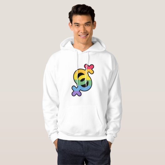 LGBT+Pride. Regenboog. Hoodie (Voorkant volledig)