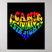LGBT Pride Regenboog ik kan niet denken dat je rec Poster (Voorkant)