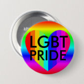 LGBT 'Pride" Regenboog Kleuren Knop Ronde Button 7,6 Cm (Voorkant /achterkant)