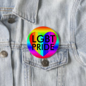 LGBT 'Pride" Regenboog Kleuren Knop Ronde Button 7,6 Cm (In situ)