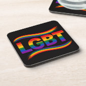 LGBT Pride Regenboog Ontwerp Bier Onderzetter (Linkerzijde)