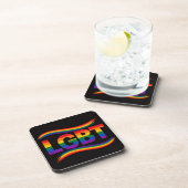 LGBT Pride Regenboog Ontwerp Bier Onderzetter (Rechterzijde)