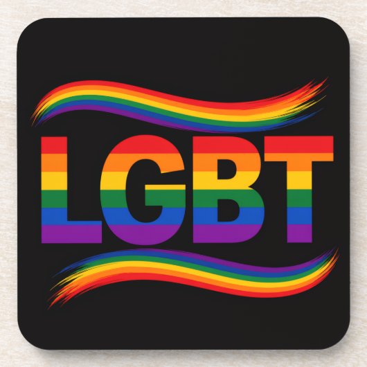 LGBT Pride Regenboog Ontwerp Bier Onderzetter (Voorkant)