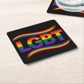 LGBT Pride Regenboog Ontwerp Kartonnen Onderzetters (Schuin)