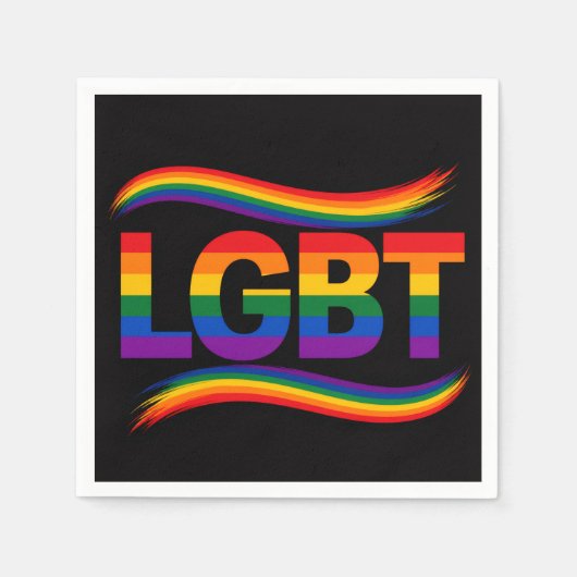 LGBT Pride Regenboog Ontwerp Servet (Voorkant)