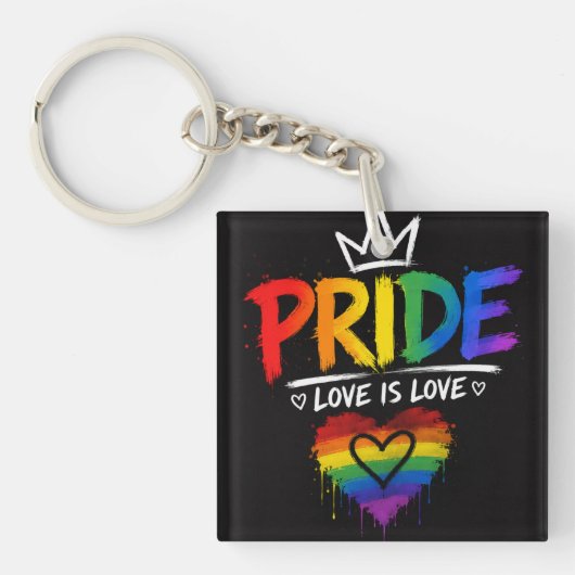 LGBT Pride Regenboog Ontwerp Sleutelhanger (voorkant)