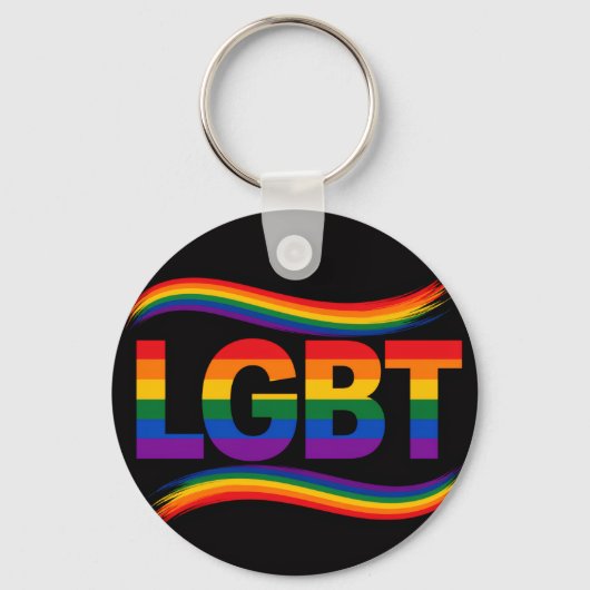 LGBT Pride Regenboog Ontwerp Sleutelhanger (Voorkant)