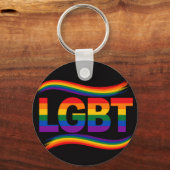 LGBT Pride Regenboog Ontwerp Sleutelhanger (Voorkant)