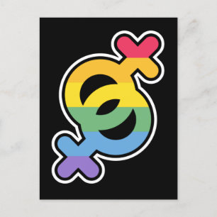 LGBT+Pride. Regenboog. Poster Briefkaart