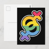 LGBT+Pride. Regenboog. Poster Briefkaart (Voorkant / Achterkant)
