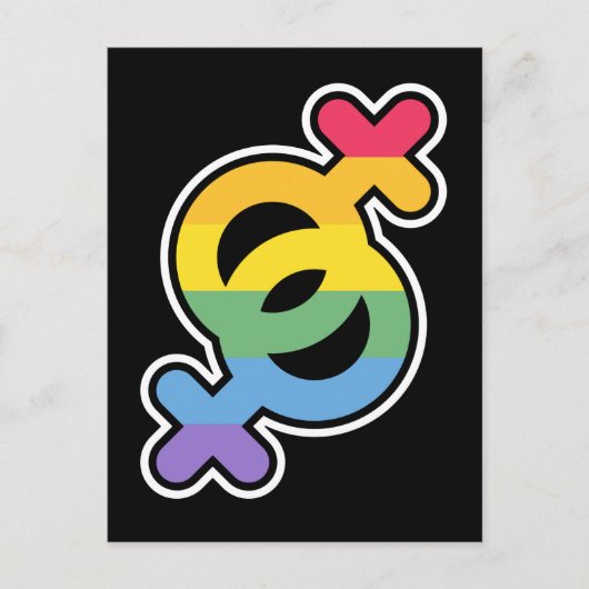 LGBT+Pride. Regenboog. Poster Briefkaart (Voorkant)