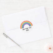 LGBT Pride Regenboog Ronde Sticker (Envelop)