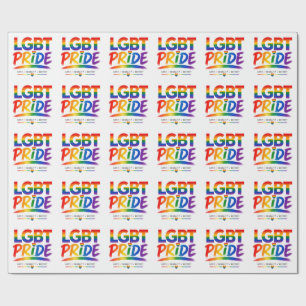 LGBT Pride Regenboog Typografie Cadeaupapier