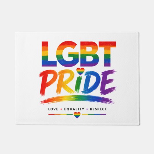 LGBT Pride Regenboog Typografie Deurmat (Voorkant)