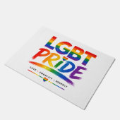 LGBT Pride Regenboog Typografie Deurmat (Schuin)