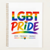 LGBT Pride Regenboog Typografie Planner (Voorkant)