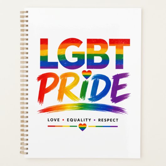 LGBT Pride Regenboog Typografie Planner (Voorkant)