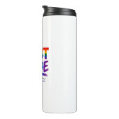 LGBT Pride Regenboog Typografie Thermosbeker (Geroteerd rechts)