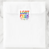 LGBT Pride Regenboog Typografie Vierkante Sticker (Tas)