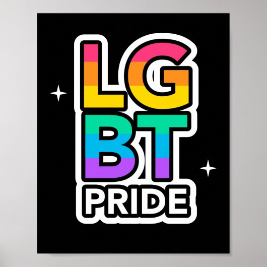 LGBT+PRIDE. Regenboogliefde Poster (Voorkant)