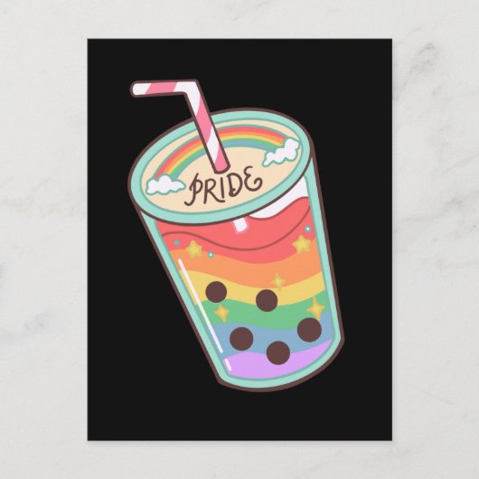 LGBT+pride. Regenboogliefde schudden. Briefkaart (Voorkant)