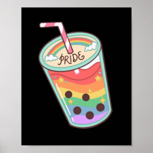 LGBT+pride. Regenboogliefde schudden. Poster