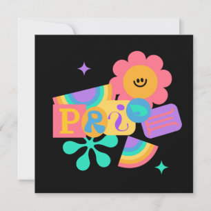 LGBT+pride. Regenboogliefde. Zonnebloemliefde. Bedankkaart