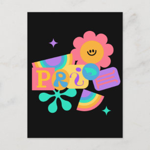 LGBT+pride. Regenboogliefde. Zonnebloemliefde. Briefkaart