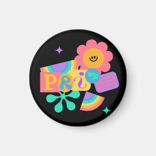 LGBT+pride. Regenboogliefde. Zonnebloemliefde. Magneet