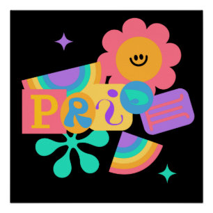 LGBT+pride. Regenboogliefde. Zonnebloemliefde. Pos Perfect Poster
