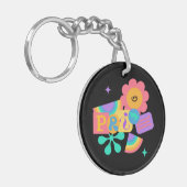 LGBT+pride. Regenboogliefde. Zonnebloemliefde. Sleutelhanger (Voorkant Links)