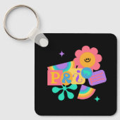 LGBT+pride. Regenboogliefde. Zonnebloemliefde. Sleutelhanger (Voorkant)