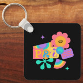 LGBT+pride. Regenboogliefde. Zonnebloemliefde. Sleutelhanger (Voorkant)
