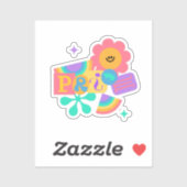 LGBT+pride. Regenboogliefde. Zonnebloemliefde. Sticker (Vel)