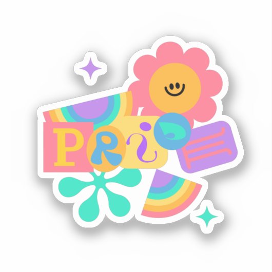 LGBT+pride. Regenboogliefde. Zonnebloemliefde. Sticker (Voorkant)