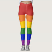 LGBT Pride regenboogstripes Leggings (Voorkant)