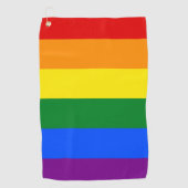 LGBT Pride regenboogstrips Golfhanddoek (Voorkant)