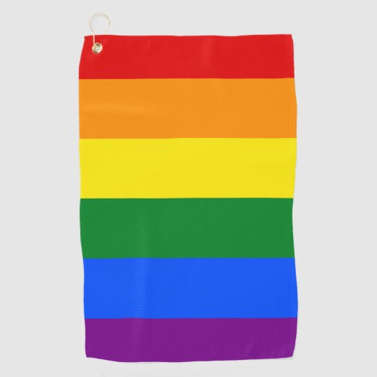 LGBT Pride regenboogstrips Golfhanddoek (Voorkant)