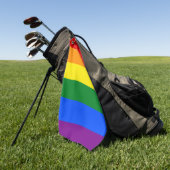 LGBT Pride regenboogstrips Golfhanddoek (Groen)