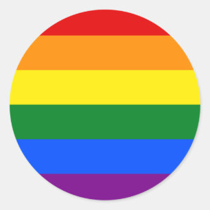 LGBT Pride regenboogstrips Ronde Sticker