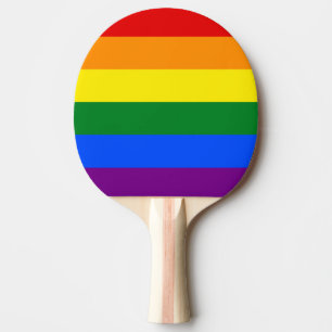 LGBT Pride regenboogstrips Tafeltennisbatje