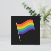 LGBT+pride. Regenboogvlag Kaart (Staand voorkant)
