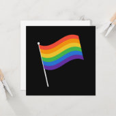 LGBT+pride. Regenboogvlag Kaart (Voorkant / Achterkant in situ)